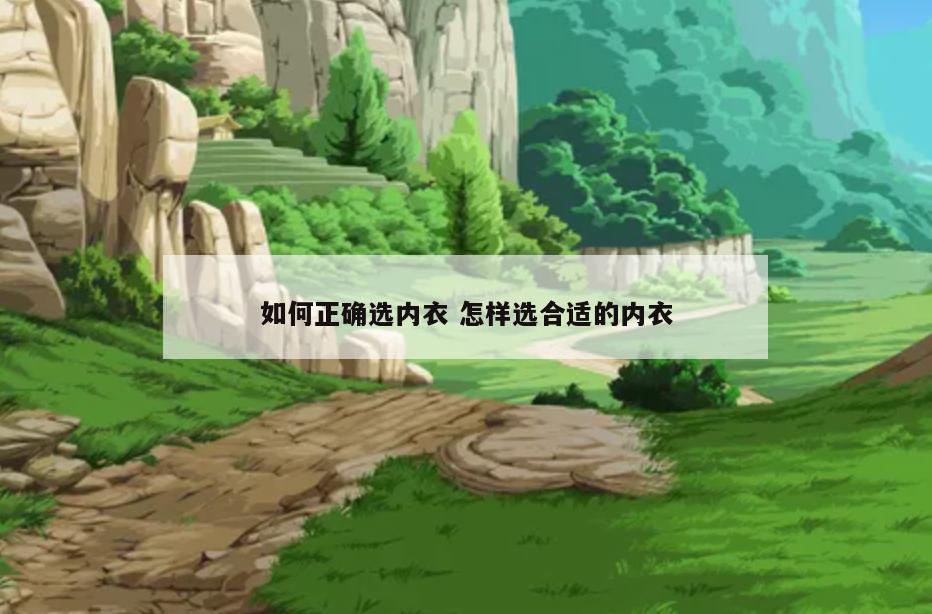 如何正确选内衣 怎样选合适的内衣
