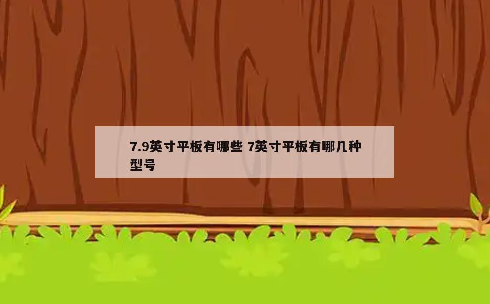 7.9英寸平板有哪些 7英寸平板有哪几种型号