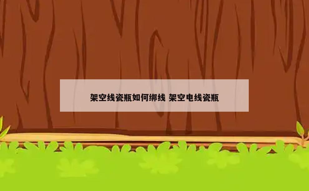 架空线瓷瓶如何绑线 架空电线瓷瓶