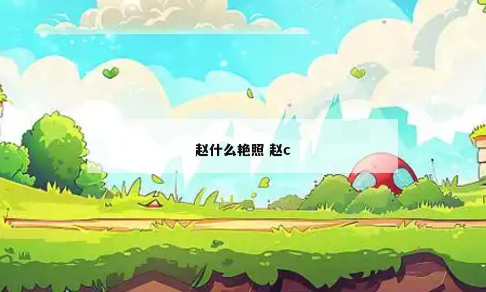 赵什么艳照 赵c