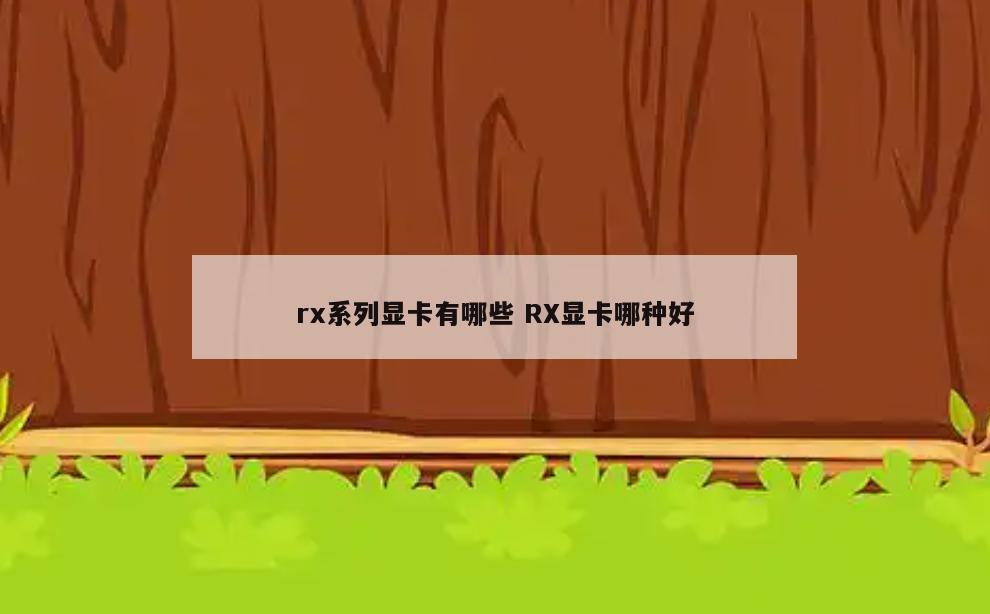 rx系列显卡有哪些 RX显卡哪种好